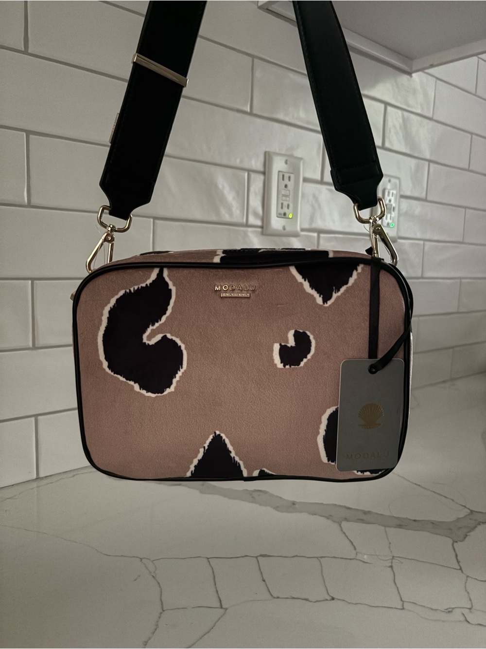 MODALU ENGLAND leopard print bag